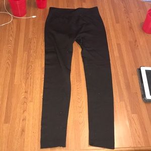 plain black leggings